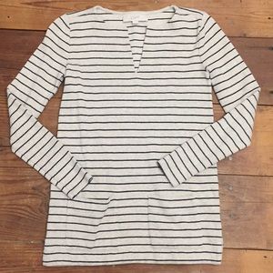 Ann Taylor LOFT Long Sleeve Striped Sweater, XS